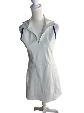 Sincerely Jules Active White Zip Front Sleeveless Dress XS Water Repellent